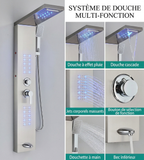 Colonne Douche Hydromassante LED Pluie Cascade Jets