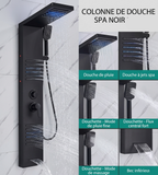 Colonne Douche Hydromassante LED Pluie Cascade Jets
