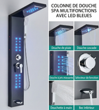 Colonne Douche Hydromassante LED Pluie Cascade Jets