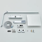 Colonne Douche Thermostatique Acier Inoxydable 304 Chrome Carré