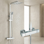 Colonne Douche Thermostatique Acier Inoxydable 304 Chrome Carré