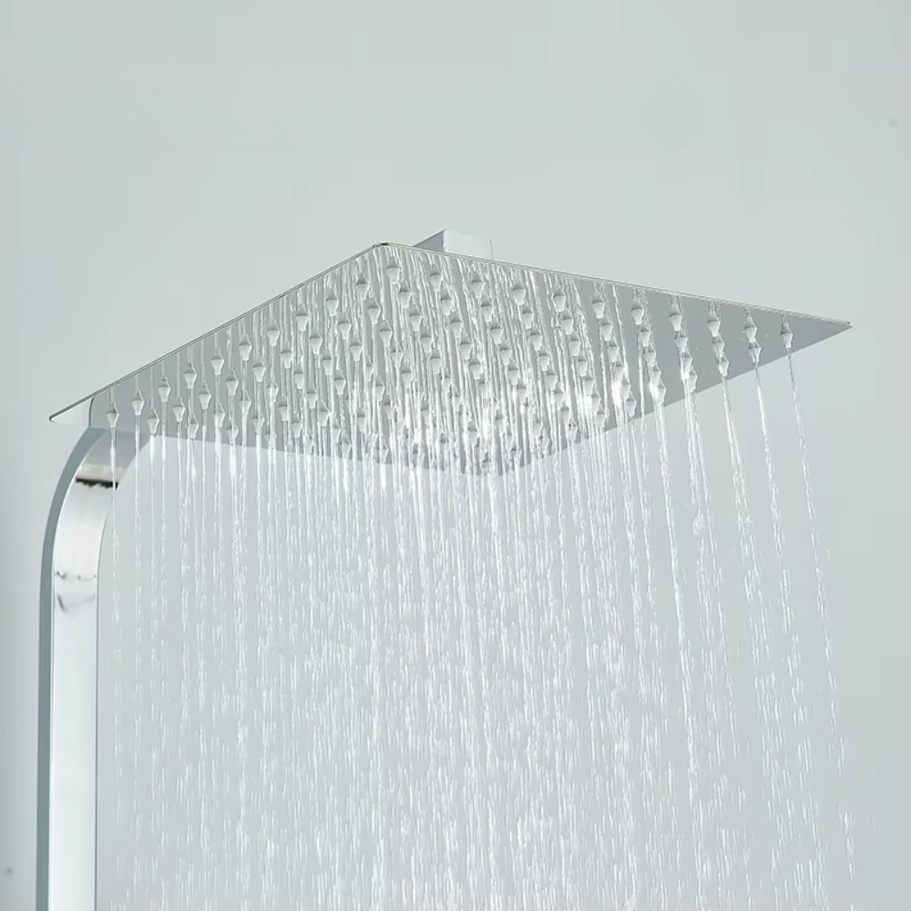 Colonne Douche Thermostatique Acier Inoxydable 304 Chrome Carré