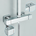 Colonne Douche Thermostatique Acier Inoxydable 304 Chrome Carré