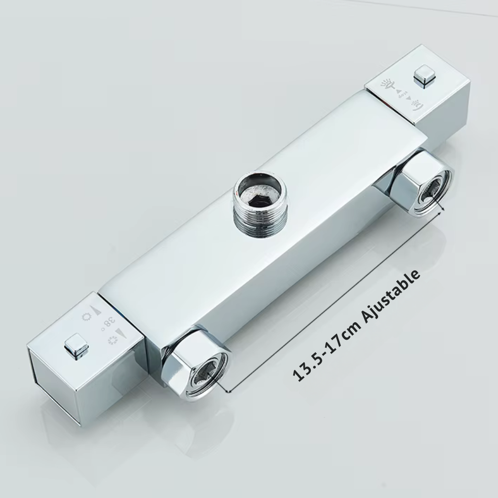 Colonne Douche Thermostatique Acier Inoxydable 304 Chrome Carré