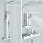 Colonne Douche Thermostatique Acier Inoxydable 304 Chrome Carré