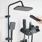 Colonne de Douche LED Affichage Température Tête Carrée 30cm 4 Modes Réglable