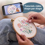 Kit de Broderie pour Débutant 3 Pièces - Set Complet avec Accessoires