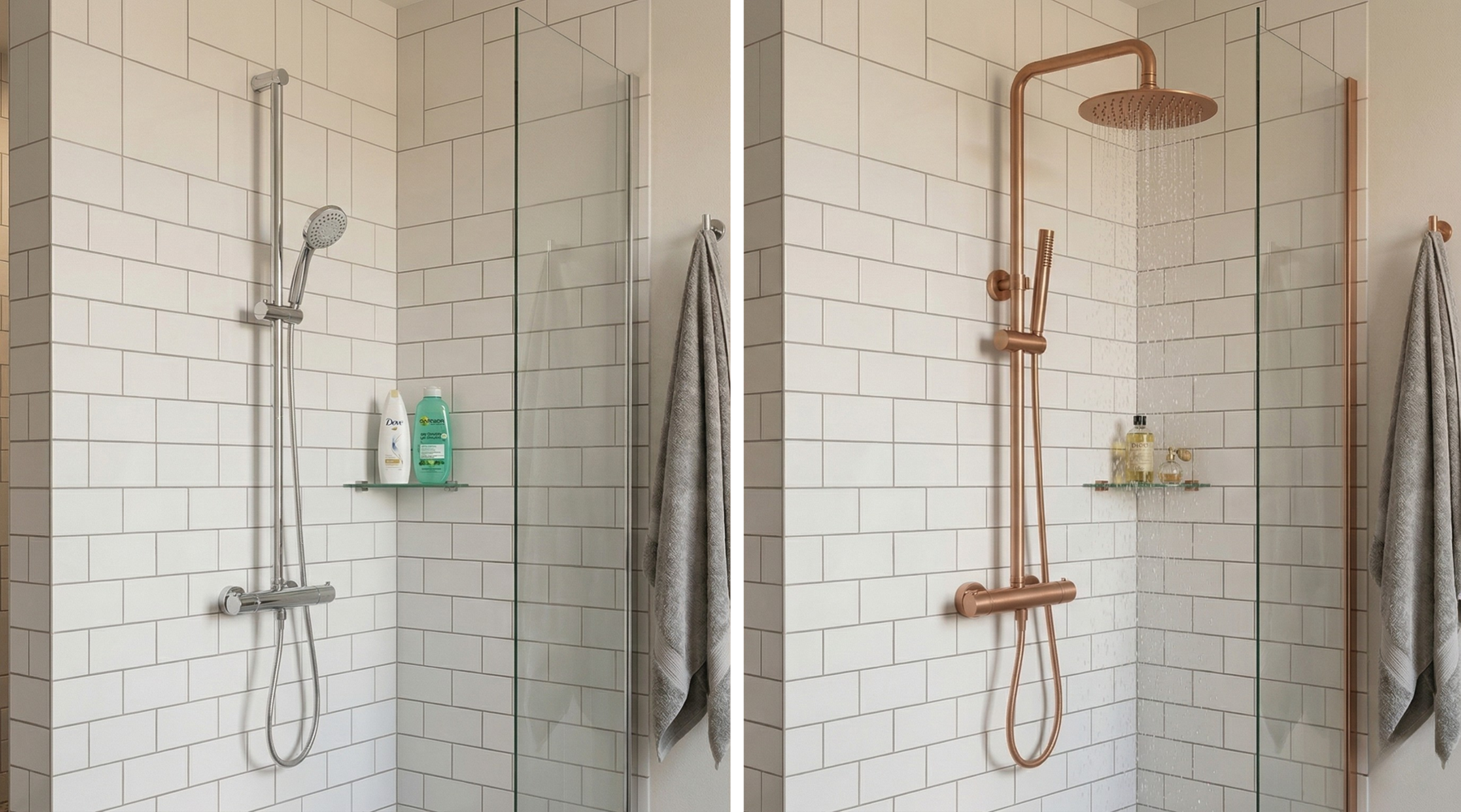 Avant après colonne de douche