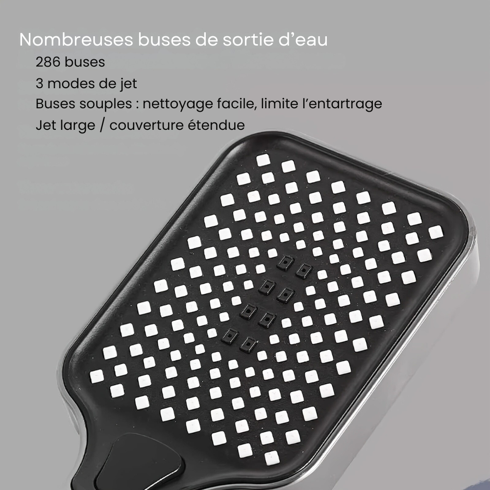 Colonne de Douche LED Affichage Température Tête Carrée 30cm 4 Modes Réglable