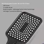 Colonne de Douche LED Affichage Température Tête Carrée 30cm 4 Modes Réglable