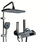 Colonne de Douche LED Affichage Température Tête Carrée 30cm 4 Modes Réglable