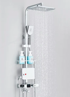 Colonne de Douche Thermostatique Affichage Digital Pluie 29x19cm
