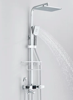 Colonne de Douche Thermostatique Affichage Digital Pluie 29x19cm