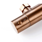 Colonne Douche Thermostatique Laiton Massif Or Brossé Tête Ronde 30cm