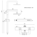 Colonne Douche Thermostatique Laiton Massif Or Brossé Tête Ronde 30cm