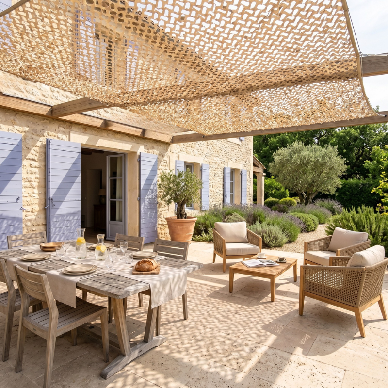 Filet de camouflage renforcé beige