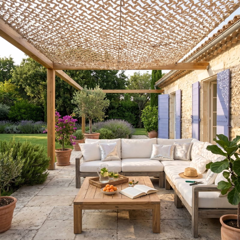 Filet de camouflage renforcé beige