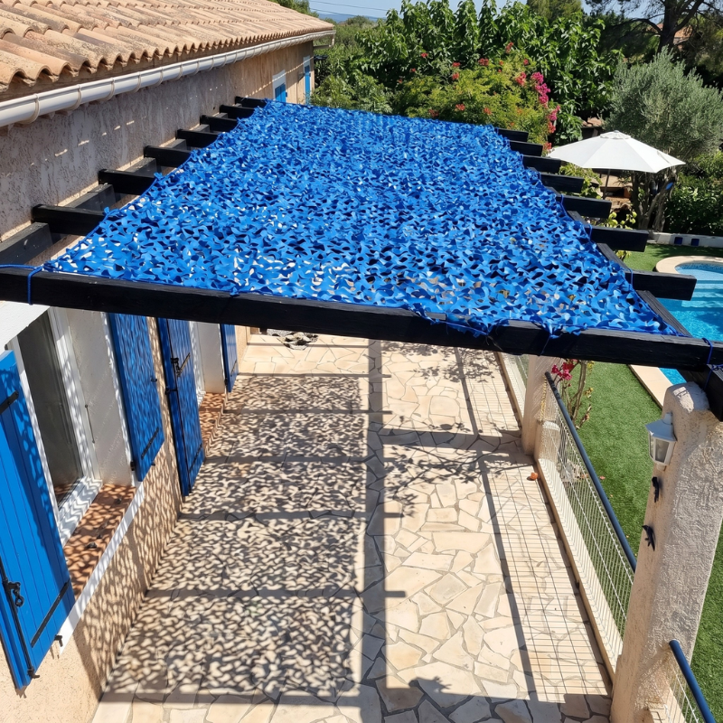 Filet de camouflage renforcé bleu